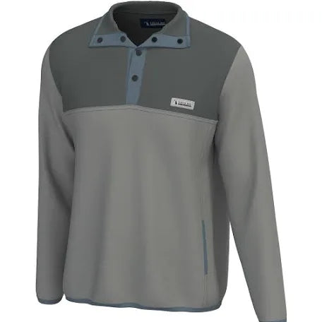 Local Boy Quarter Snap Pullover - Gray/Light Gray