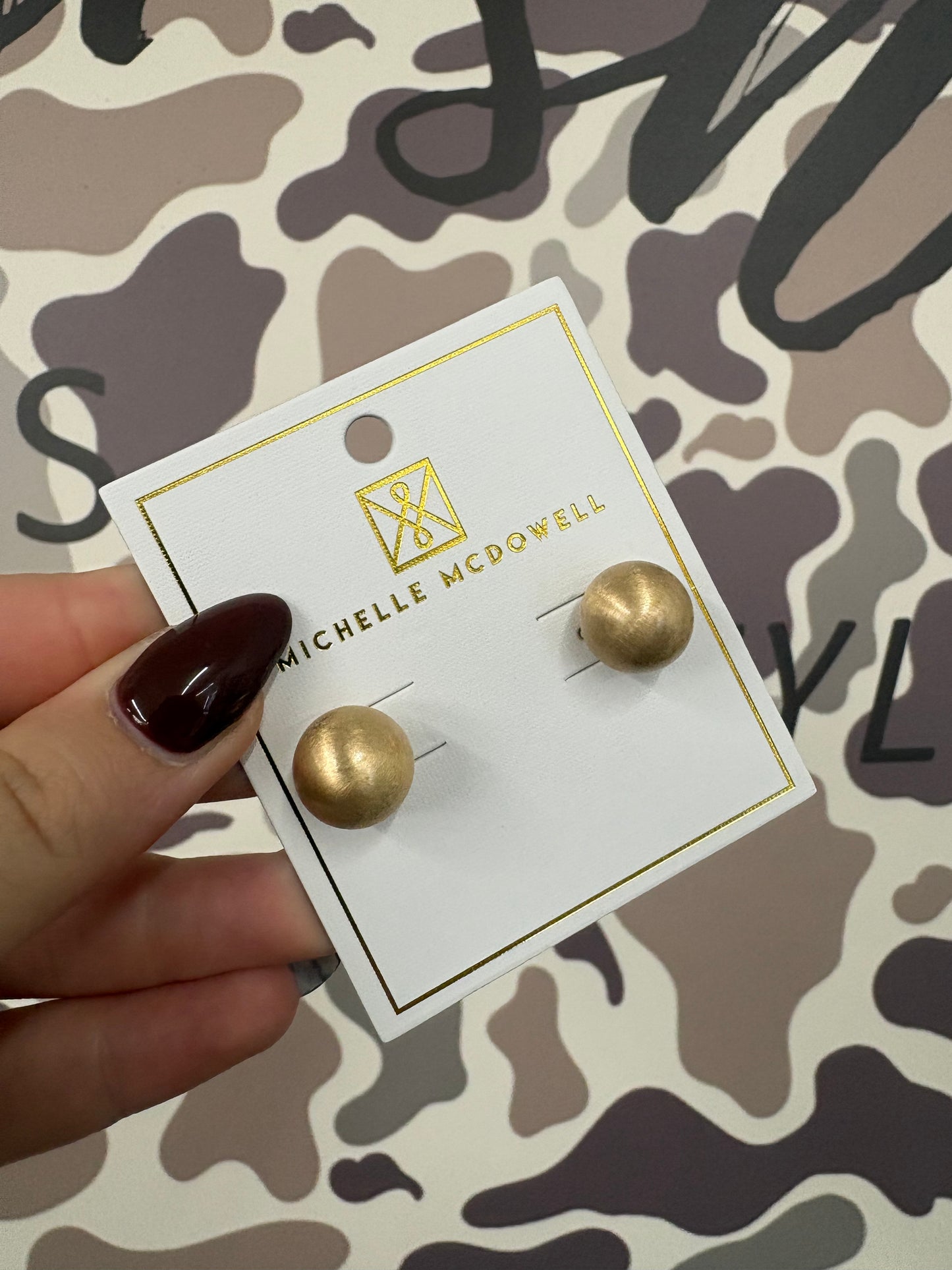 Michelle Mcdowell Grenada Earrings | Brushed Gold | Large