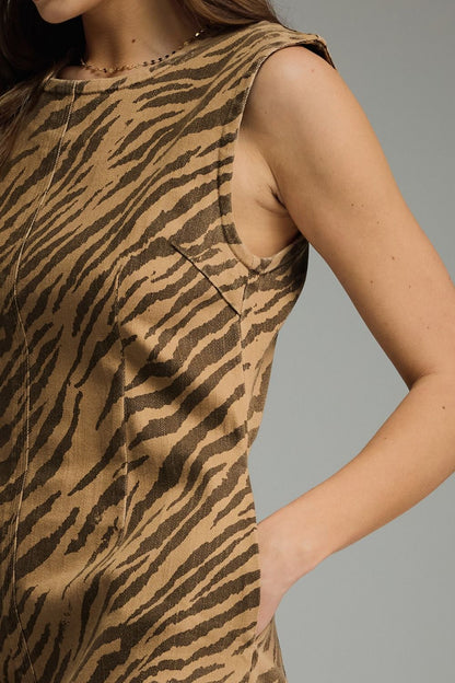 Zebra Print Mini Dress