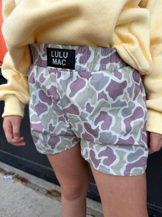 LULU MAC Light Camo KIDS SHORTS