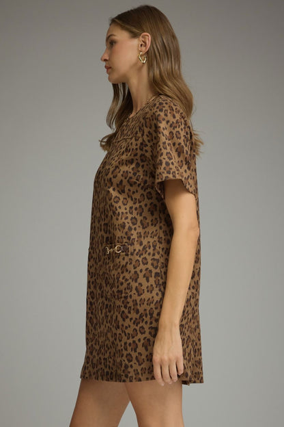Leopard Print Mini Dress