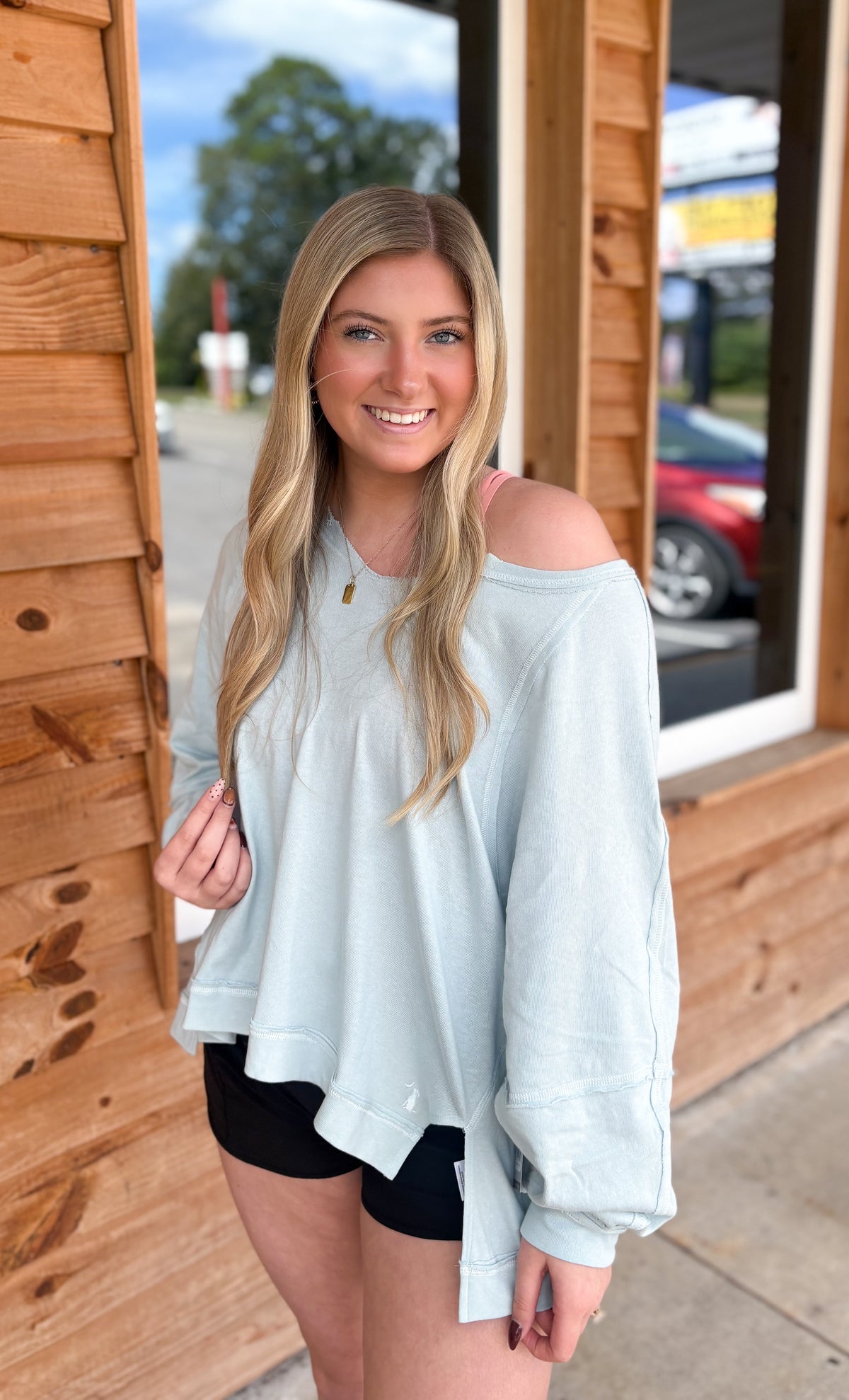 Local Girl Haven Long Sleeve-Baby Blue