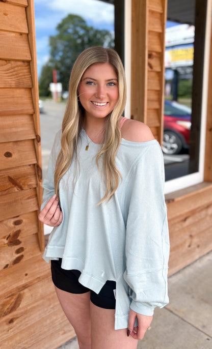 Local Girl Haven Long Sleeve-Baby Blue