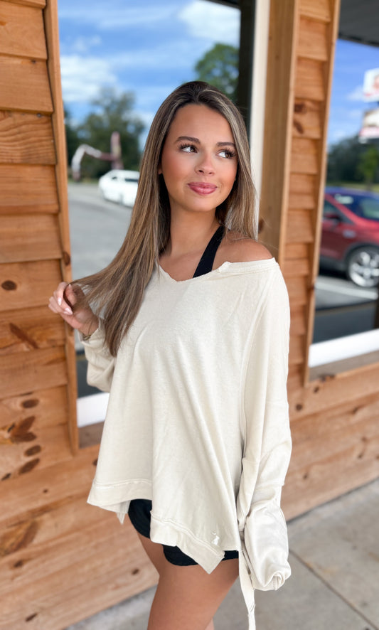 Local Girl Haven Long Sleeve-Light Sand
