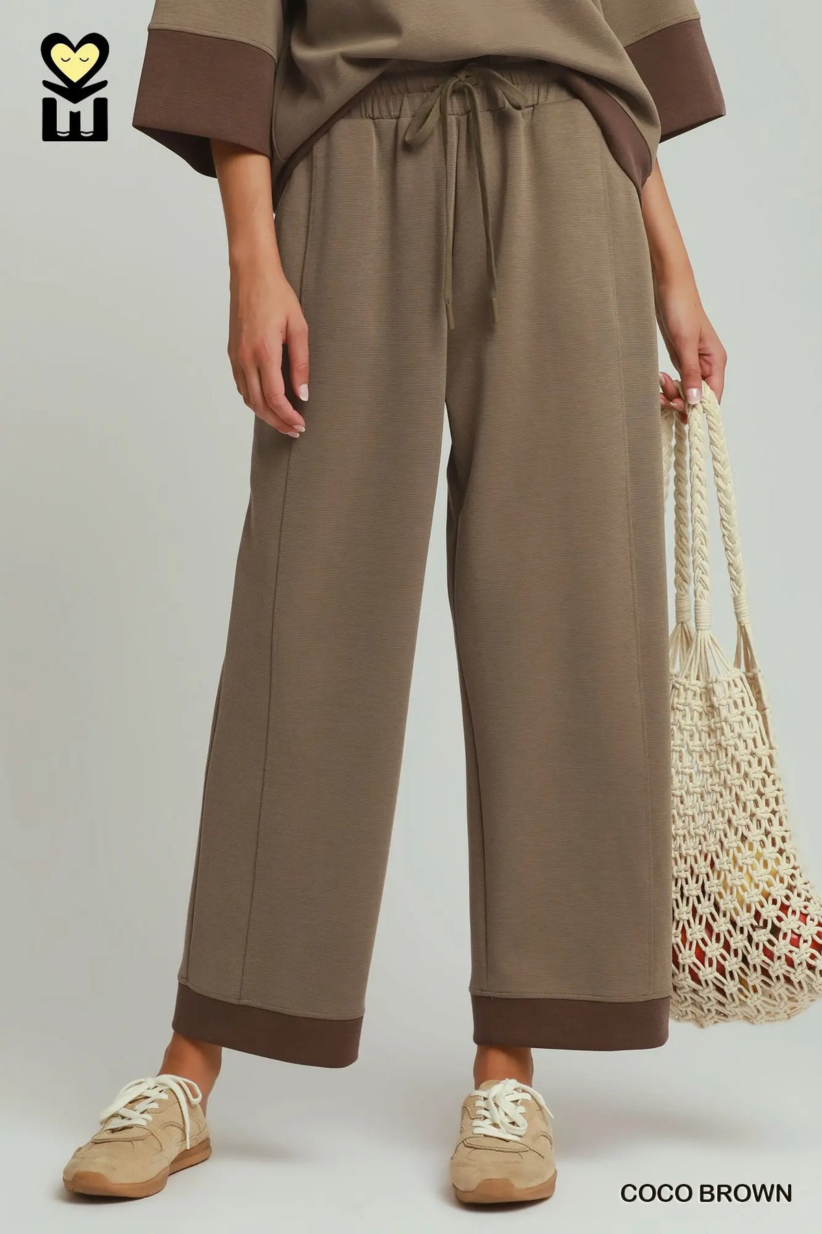 CLOUDKNIT Modal & Tencel Colorblock Straight Pants 27"