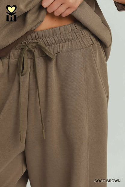 CLOUDKNIT Modal & Tencel Colorblock Straight Pants 27"