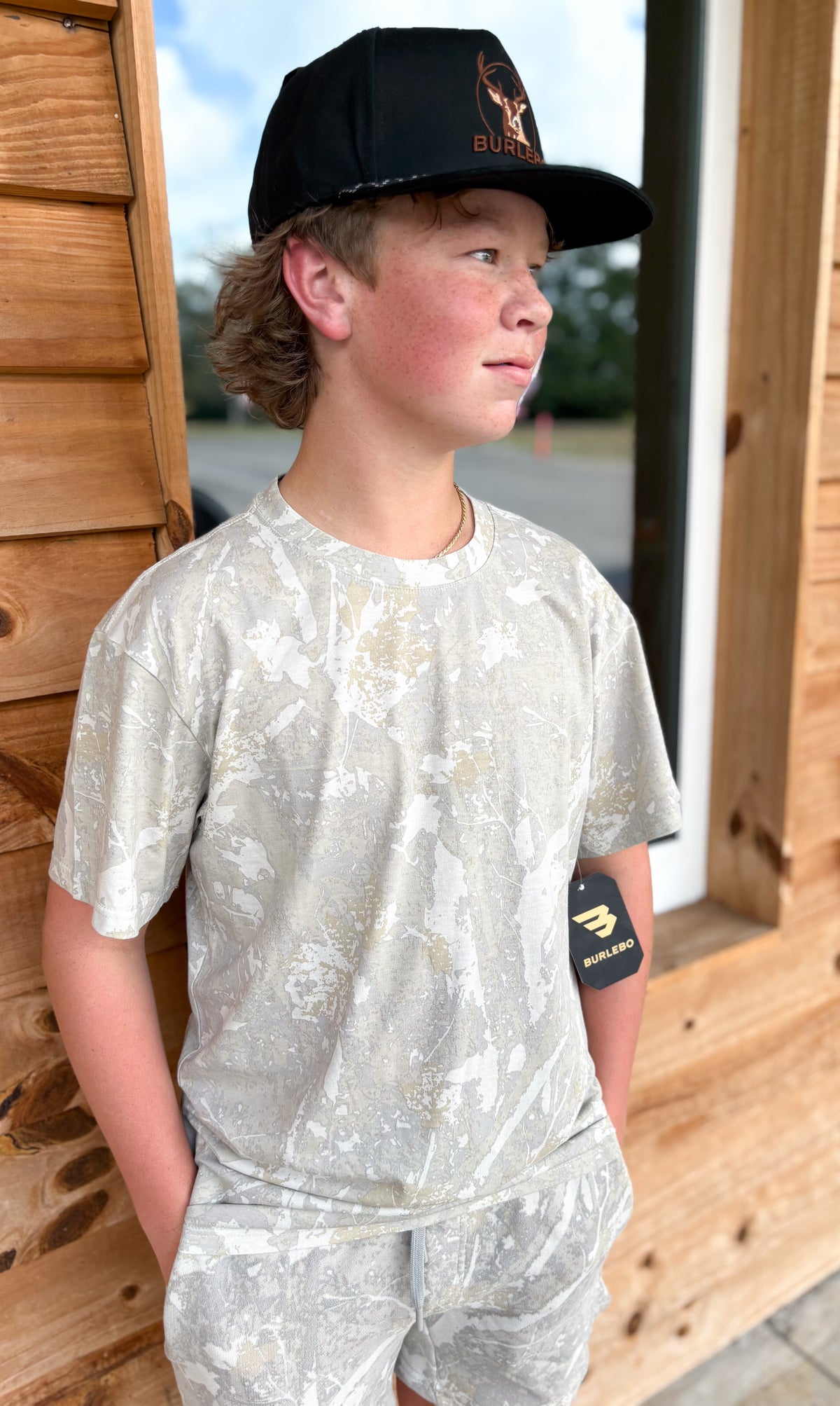 Burlebo Vintage Washed Tee- Drifter Camo