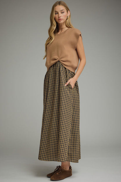 Gingham Midi Dress