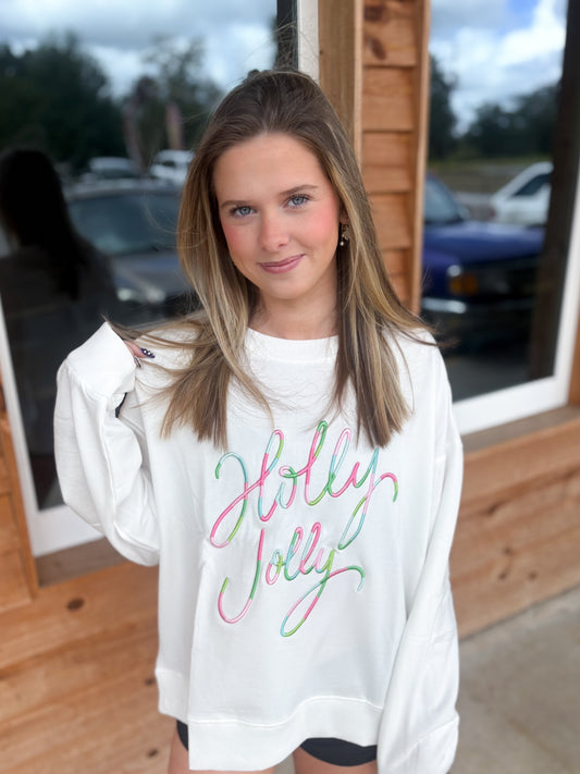 Mary Square Sweatshirt Brooke Holly Jolly Corded
