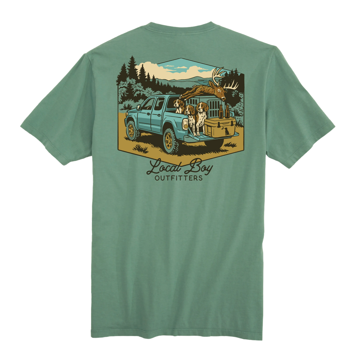 Local Boy Heading Home SS Tee- Light Green