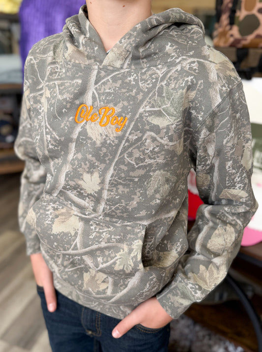Ole Boy- Youth Deadwood Camo Logo Hoodie
