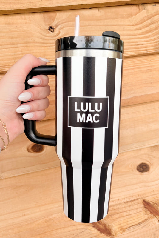 LULU MAC Tumbler Stripe-Black