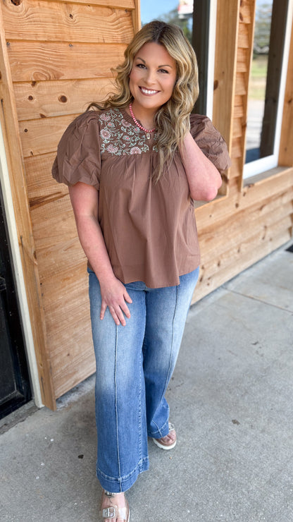 Mary Square Top Makayla Espresso