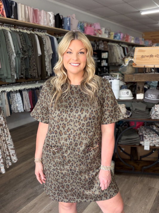 Leopard Print Mini Dress