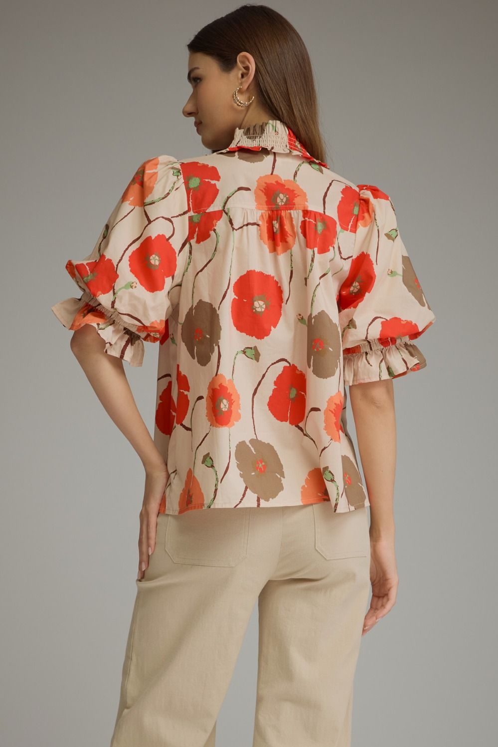 Flora Short Puff Sleeve Top - Ecru