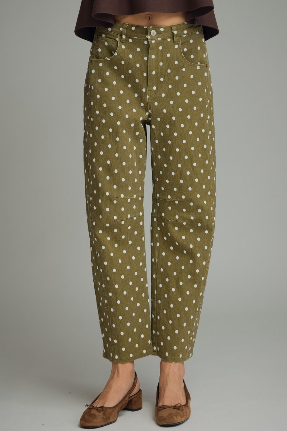 Olive Polka Dot Pant