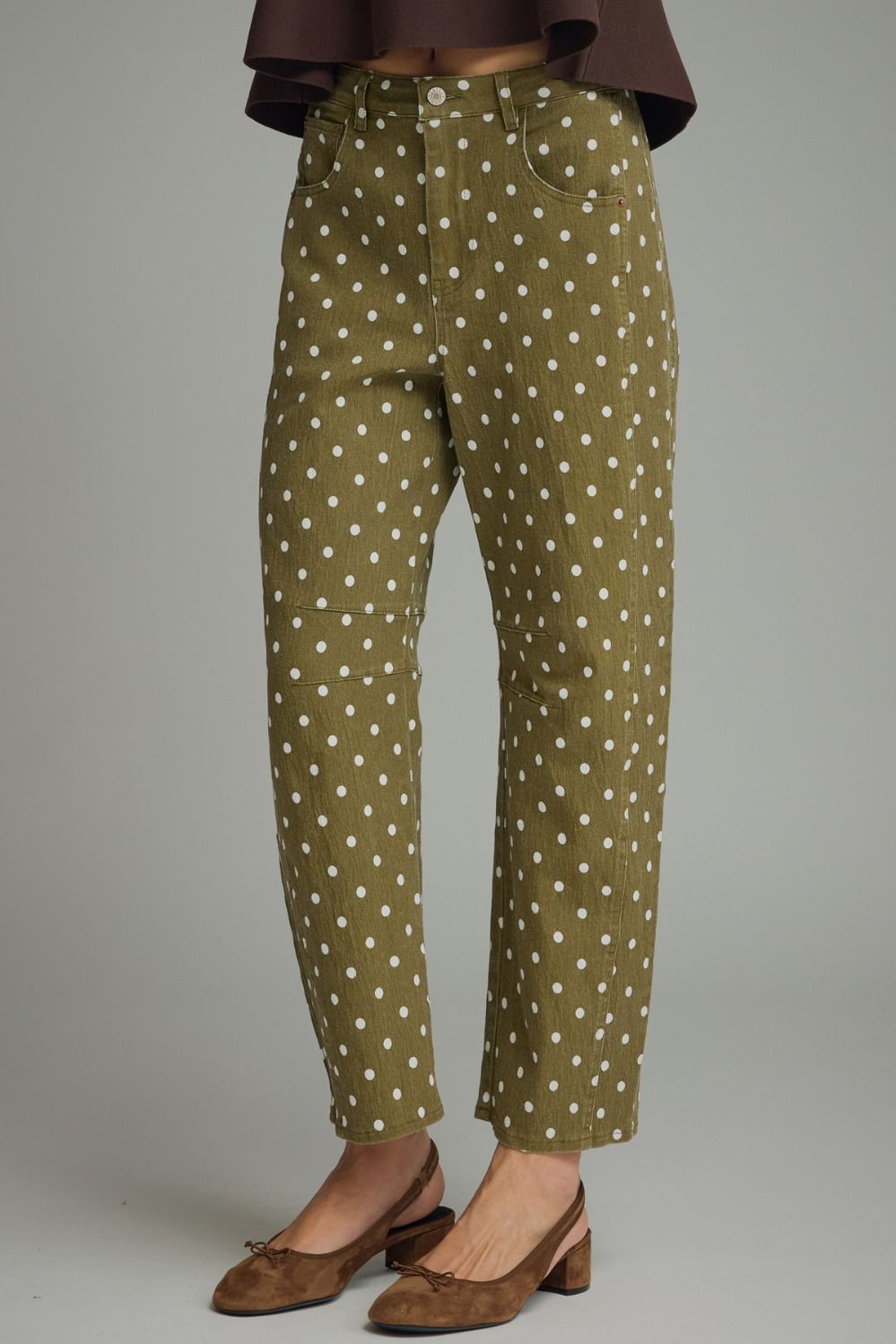 Olive Polka Dot Pant
