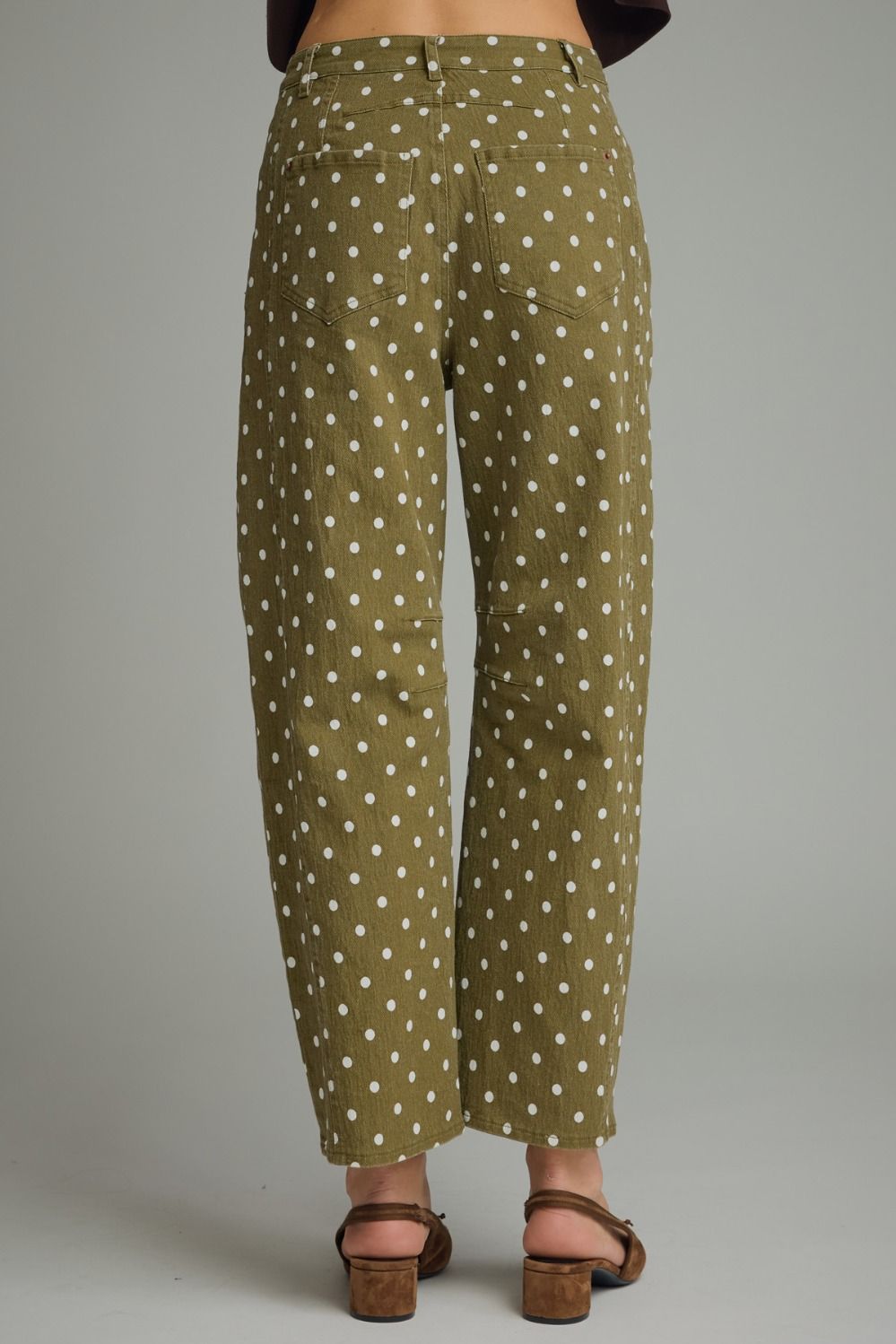 Olive Polka Dot Pant
