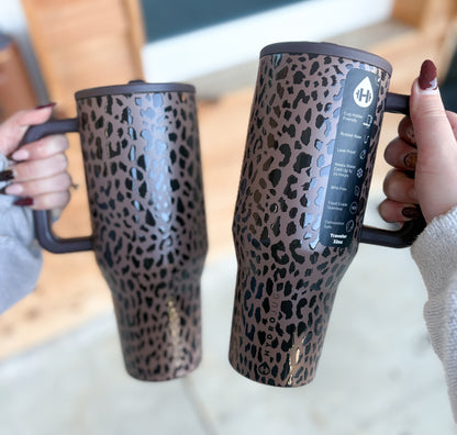 Brown Leopard HydroJug 32 oz Traveler Tumbler