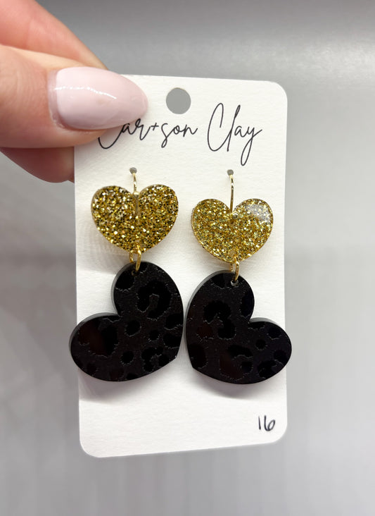 Car+son Clay Acrylic cheetah/hearts