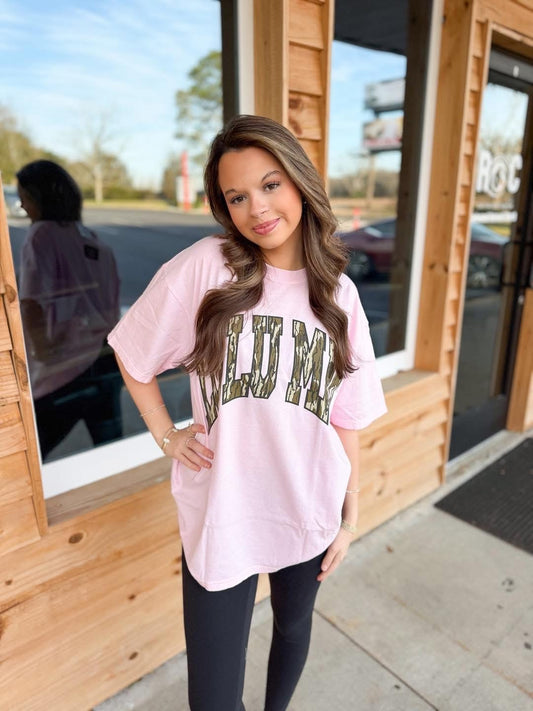 Lulu Mac ADULT BLOSSOM COMFORT COLORS MOSSY OAK TEE
