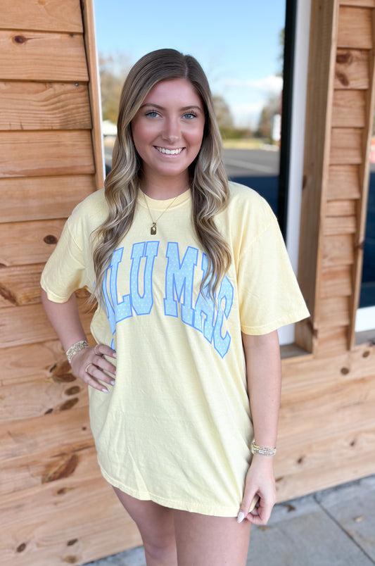 Lulu Mac ADULT Butter COMFORT COLORS Polka Dot TEE