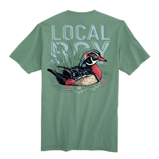 Youth Local Boy Wood Duck SS Tee- Light Green