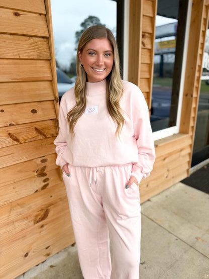 Lulu Mac Terry Cloth Pant - Light Pink