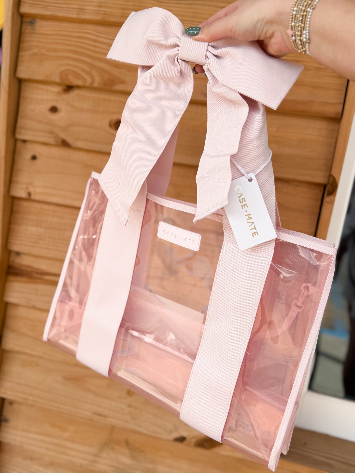 Case-Mate Ballet Pink Bow Jelly Tote Bag
