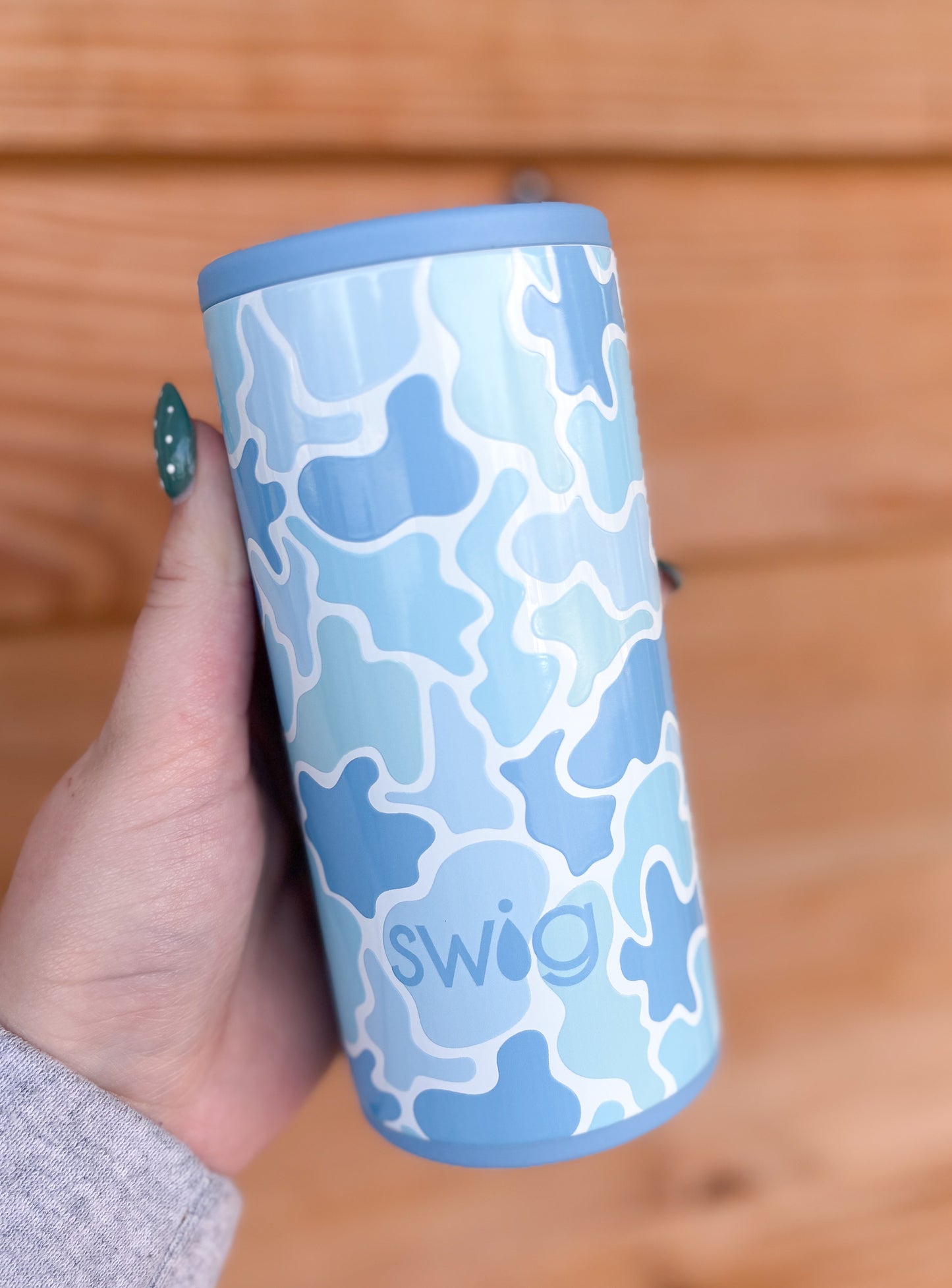 Swig Saltwater Camo Skinny Can Cooler 12oz