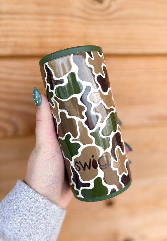 Swig Hunting Camo Skinny Can Cooler 12 oz