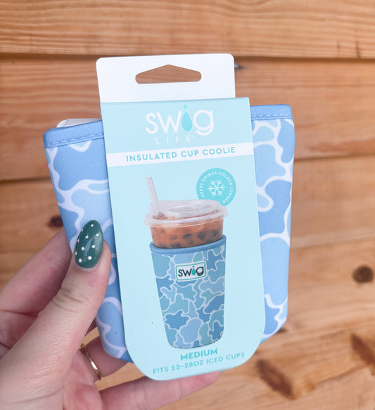 Swig Saltwater Camo Iced Cup Coolie (Medium)