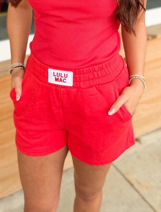 Lulu Mac Terry Cloth Short - Red