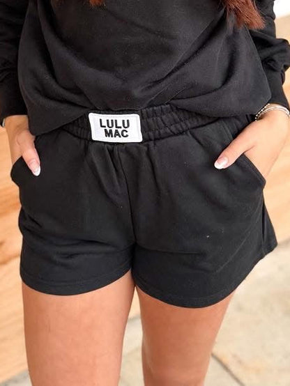 Lulu Mac Terry Cloth Short - Black