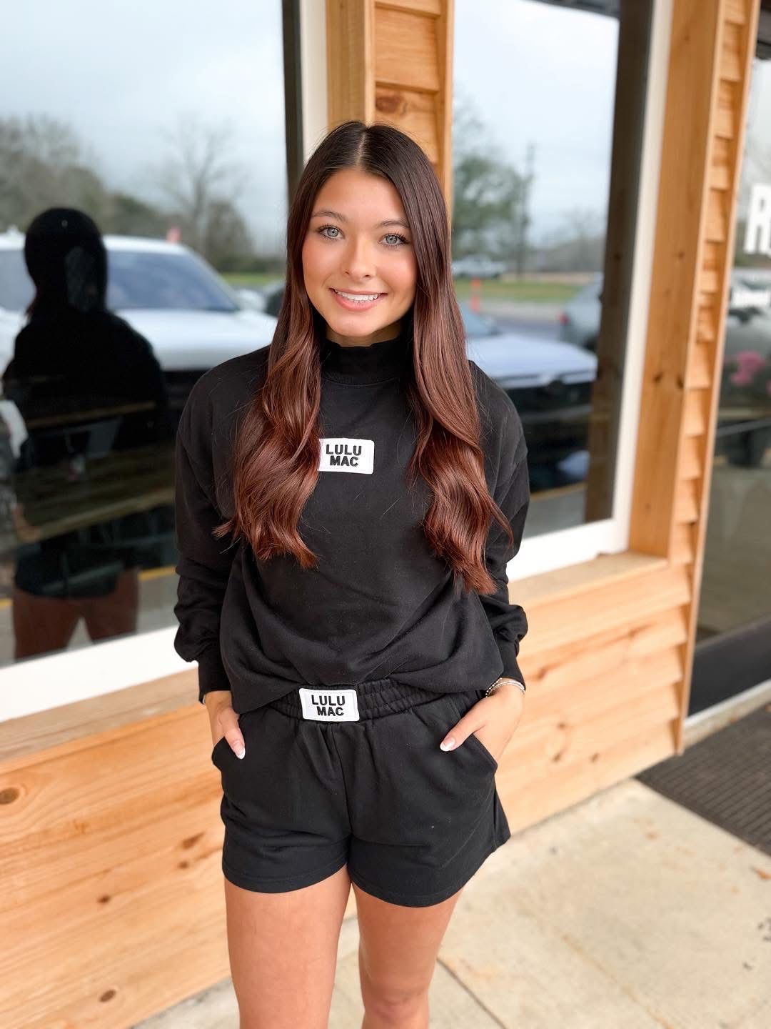 Lulu Mac Longsleeve Terry Cloth Top - Black