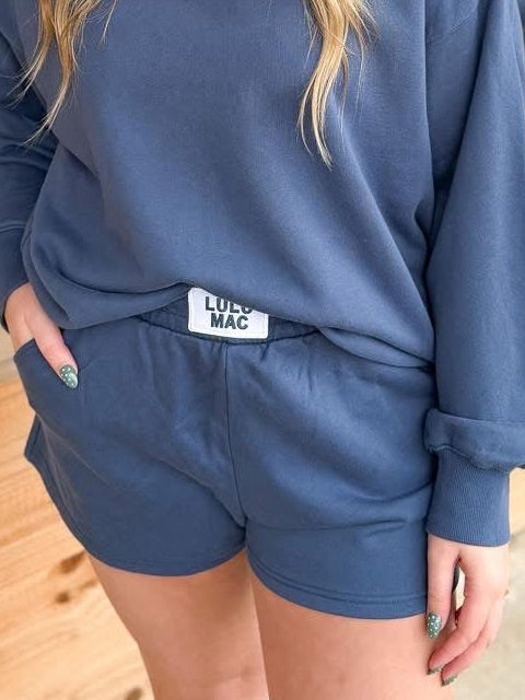 Lulu Mac Terry Cloth Short - Navy