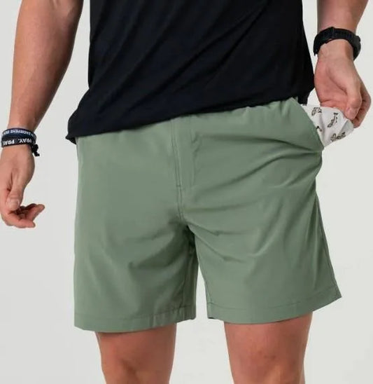 BURLEBO 7” Everyday Short - Light Sage