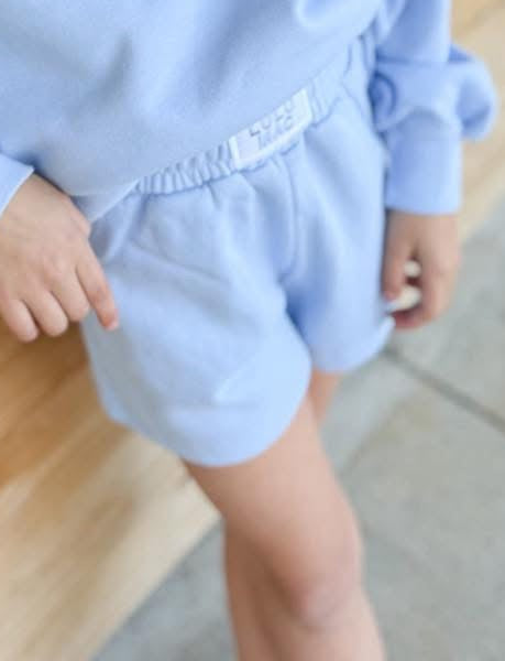 Youth Lulu Mac Terry Cloth Shorts - Light Blue