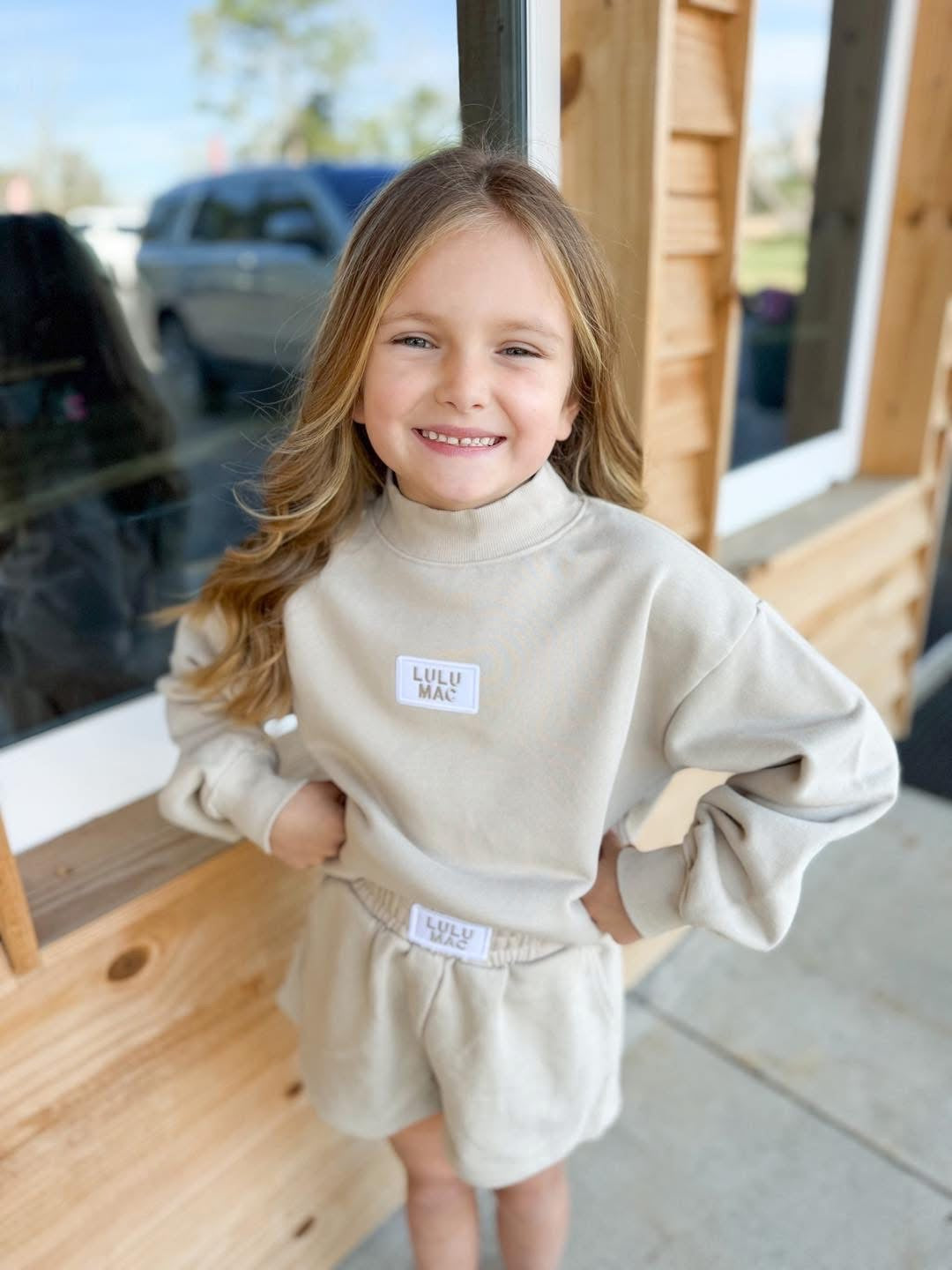 Youth Lulu Mac Longsleeve Terry Cloth Top - Sand