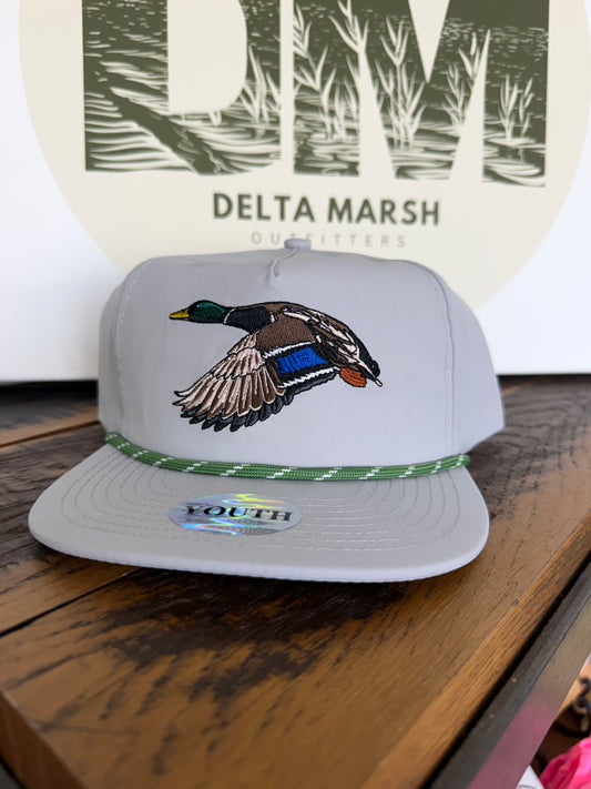 Youth Local Boy Outfitters LP Mr. Mallard Rope Hat - Cool Gray