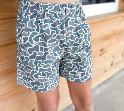 Youth Local Boy Volley Shorts - Fish Camo
