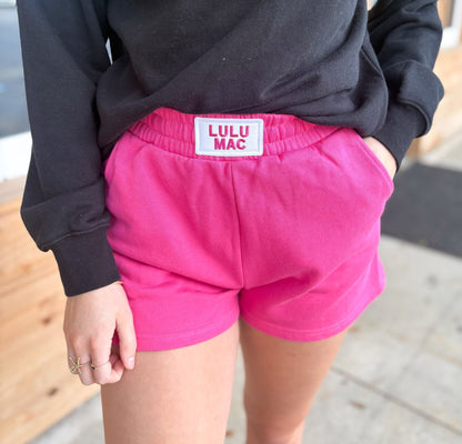 Lulu Mac Terry Cloth Short - Hot Pink