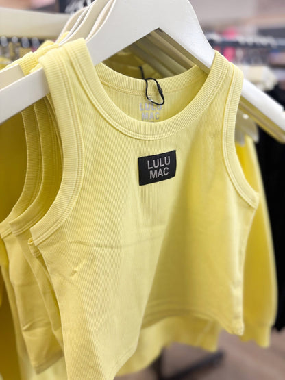 Lulu Mac NEON YELLOW KIDS SOLID TANK