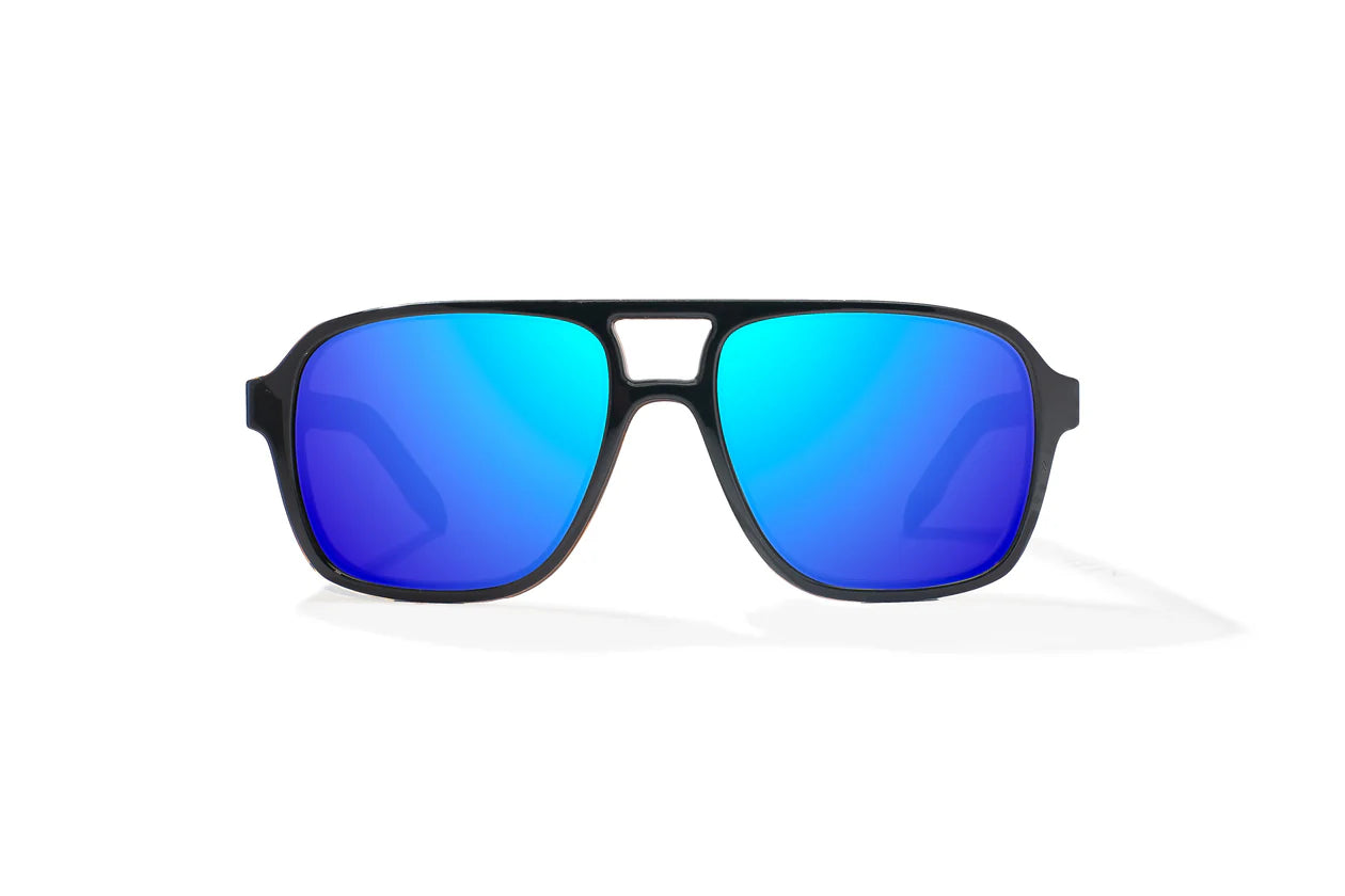 Bajio 12 South - Black Gloss/Blue Mirror Glass