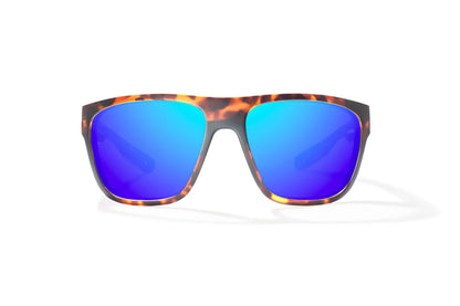 Bajio Las Rocas - Brown Tort Matte/Blue Mirror Glass -  ROC55K011