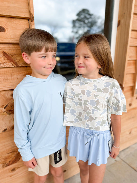 Youth Local Girl Boxy Crop SS Tee - FC Saltwater