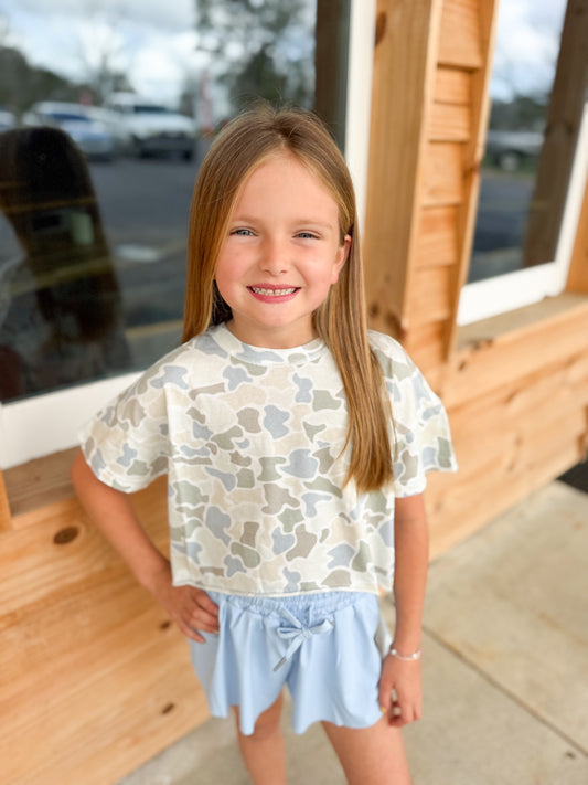 Youth Local Girl Boxy Crop SS Tee - FC Saltwater