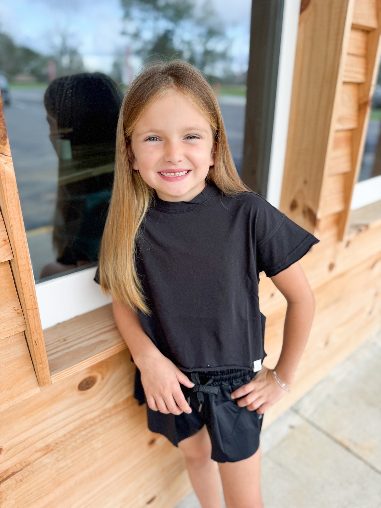 Youth Local Girl Petal Shorts - Black