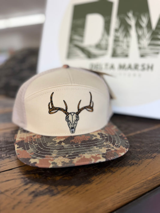 WILDGAME 7 panel camo bill mount hat (RH-W-41)