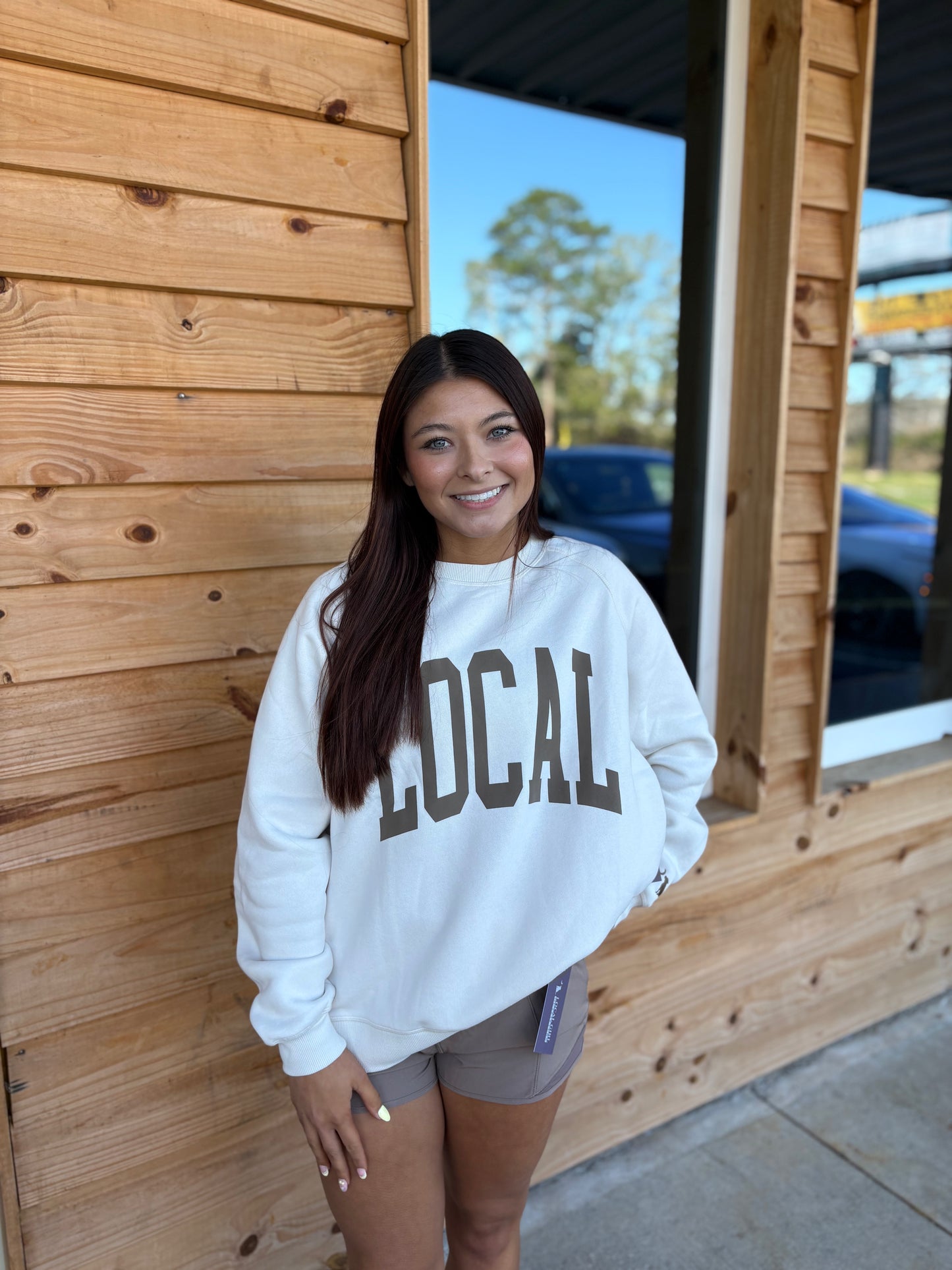 Local Girl Crescent Crew - Ivory